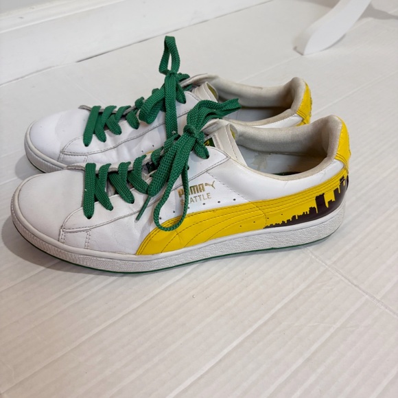 Puma Basket 1970s Champs Seattle Supersonics Sneakers Size 9 NBA Champions Rare - Picture 1 of 16